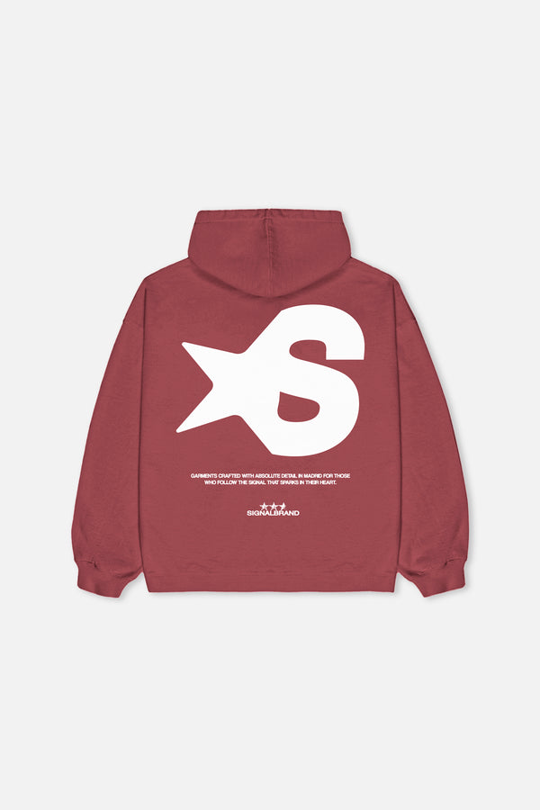 BROKEN STAR BURGUNDY HOODIE