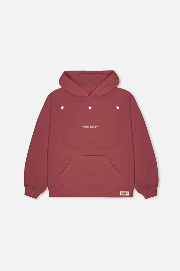 BROKEN STAR BURGUNDY HOODIE