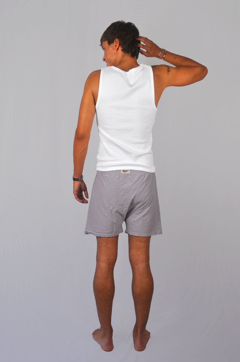 GREY STRIPED UNDERWEAR