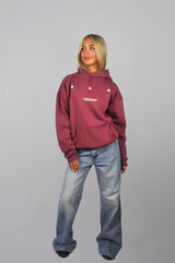 BROKEN STAR BURGUNDY HOODIE