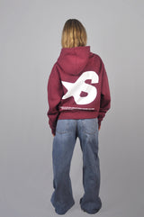 BROKEN STAR BURGUNDY HOODIE