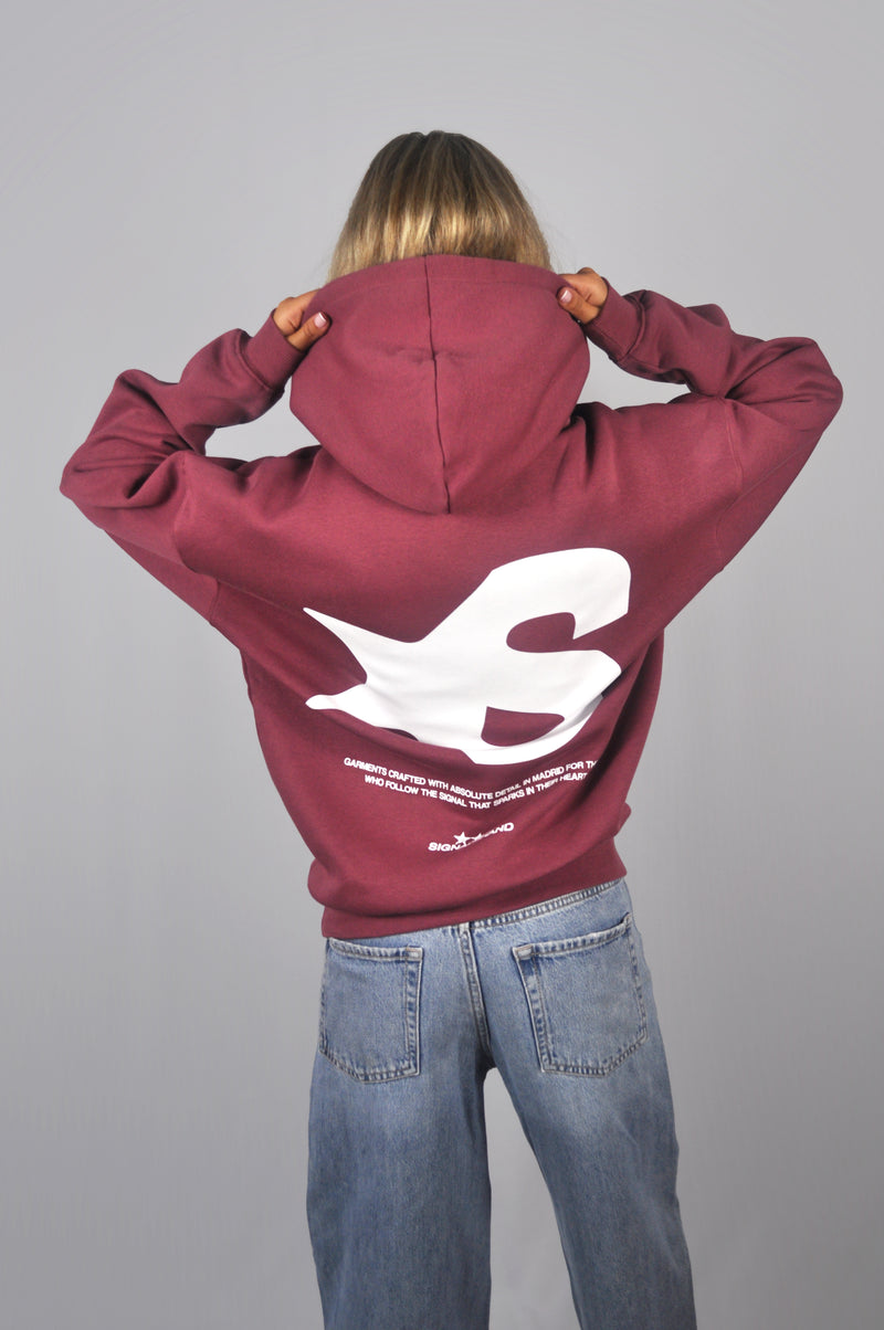 BROKEN STAR BURGUNDY HOODIE