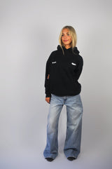 FELT BLACK HOODIE