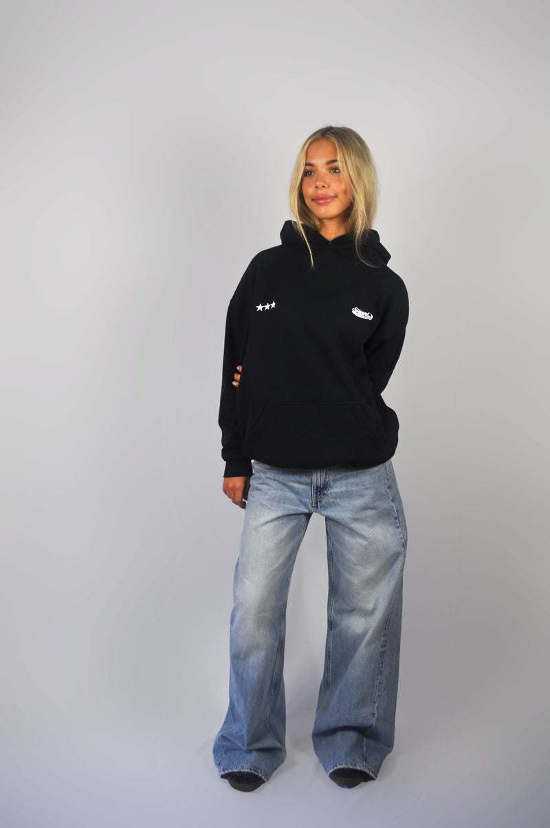 FELT BLACK HOODIE