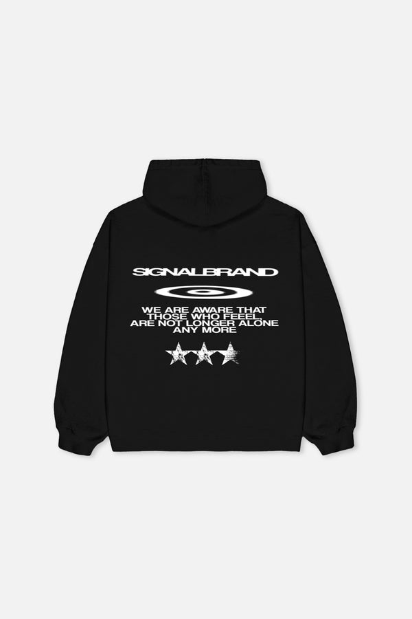 FELT BLACK HOODIE