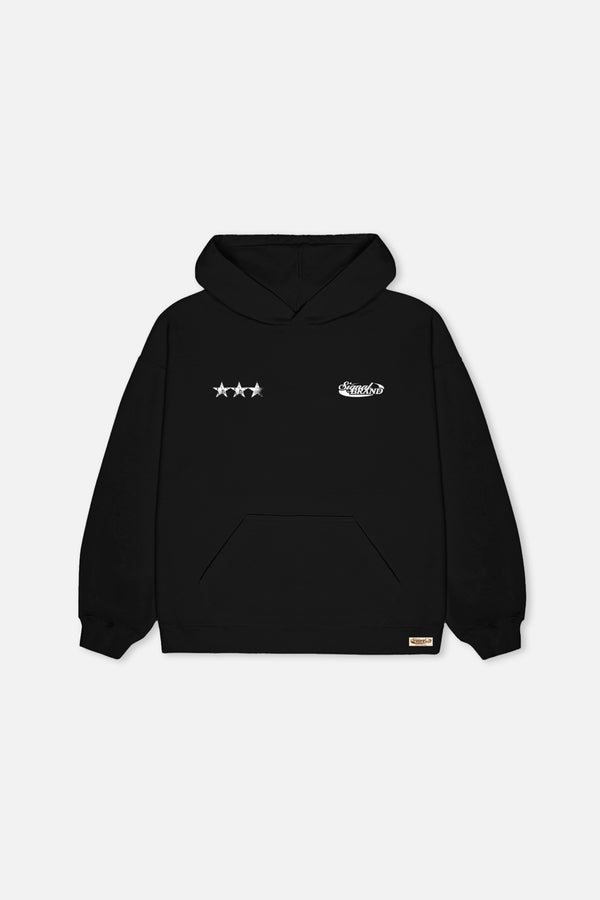 FELT BLACK HOODIE