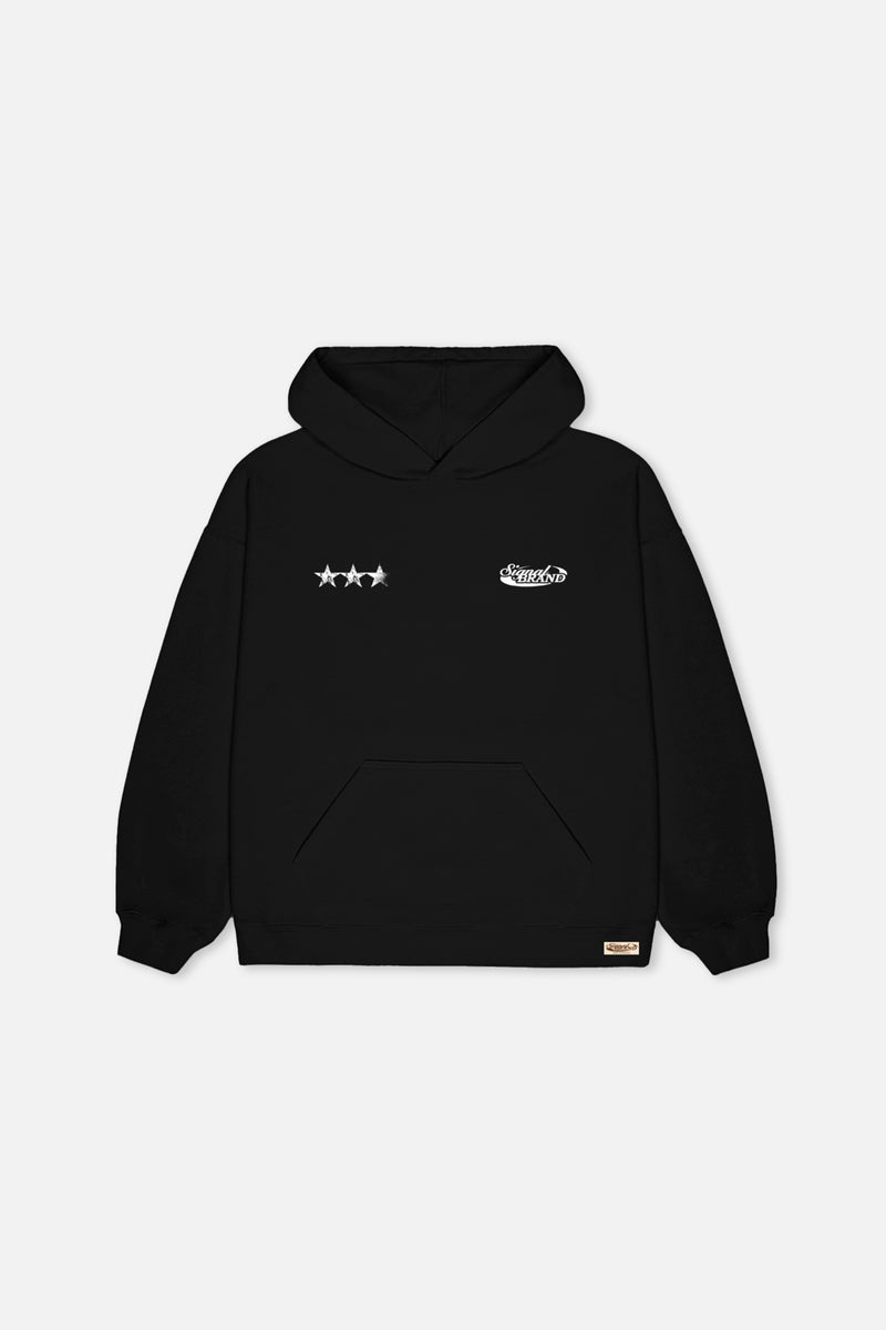 FELT BLACK HOODIE