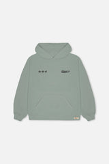 FELT DUSTY GREEN HOODIE