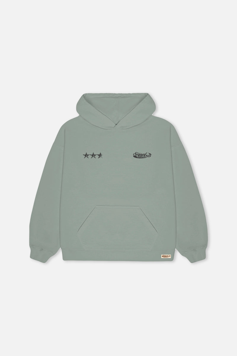 FELT DUSTY GREEN HOODIE