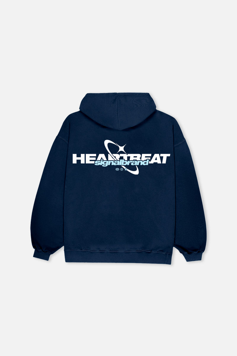 HEARTBEAT NAVY HOODIE