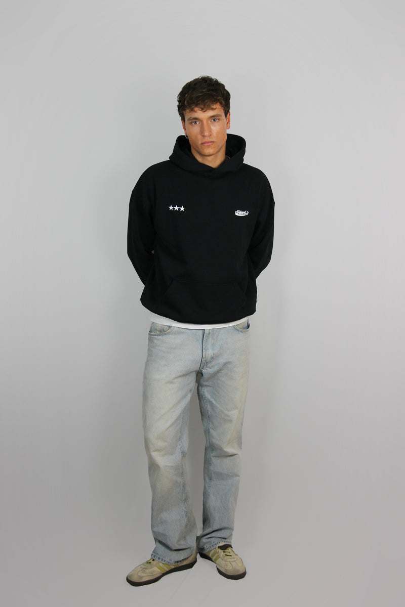 FELT BLACK HOODIE