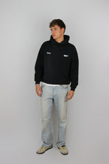FELT BLACK HOODIE