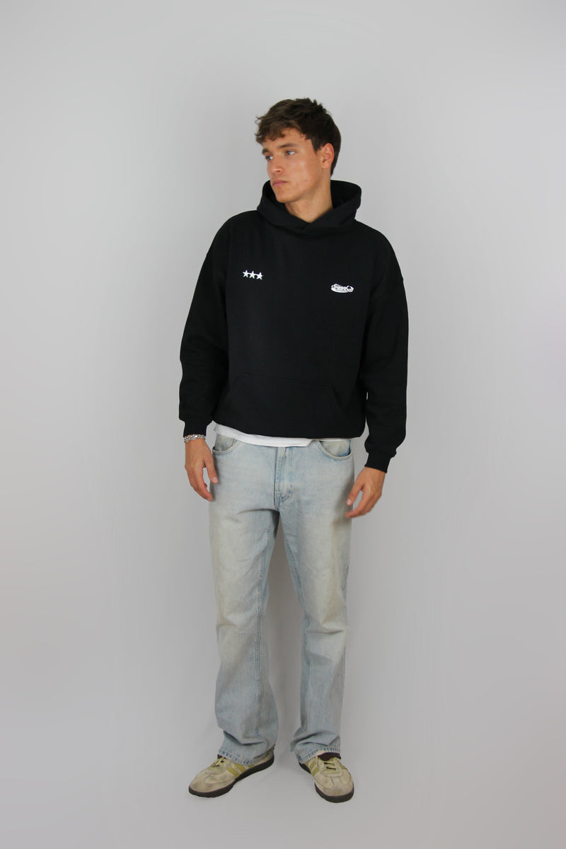 FELT BLACK HOODIE