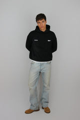 FELT BLACK HOODIE