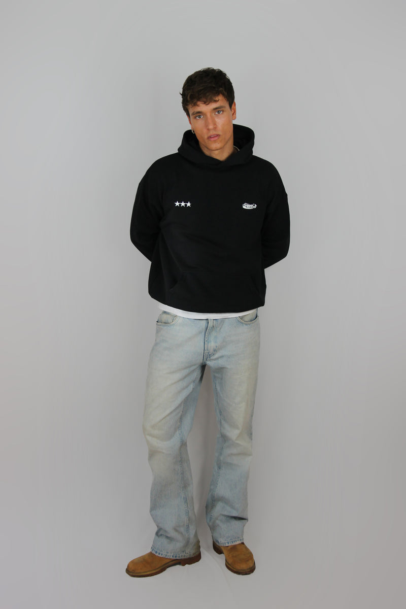 FELT BLACK HOODIE