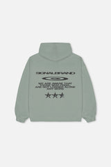 FELT DUSTY GREEN HOODIE